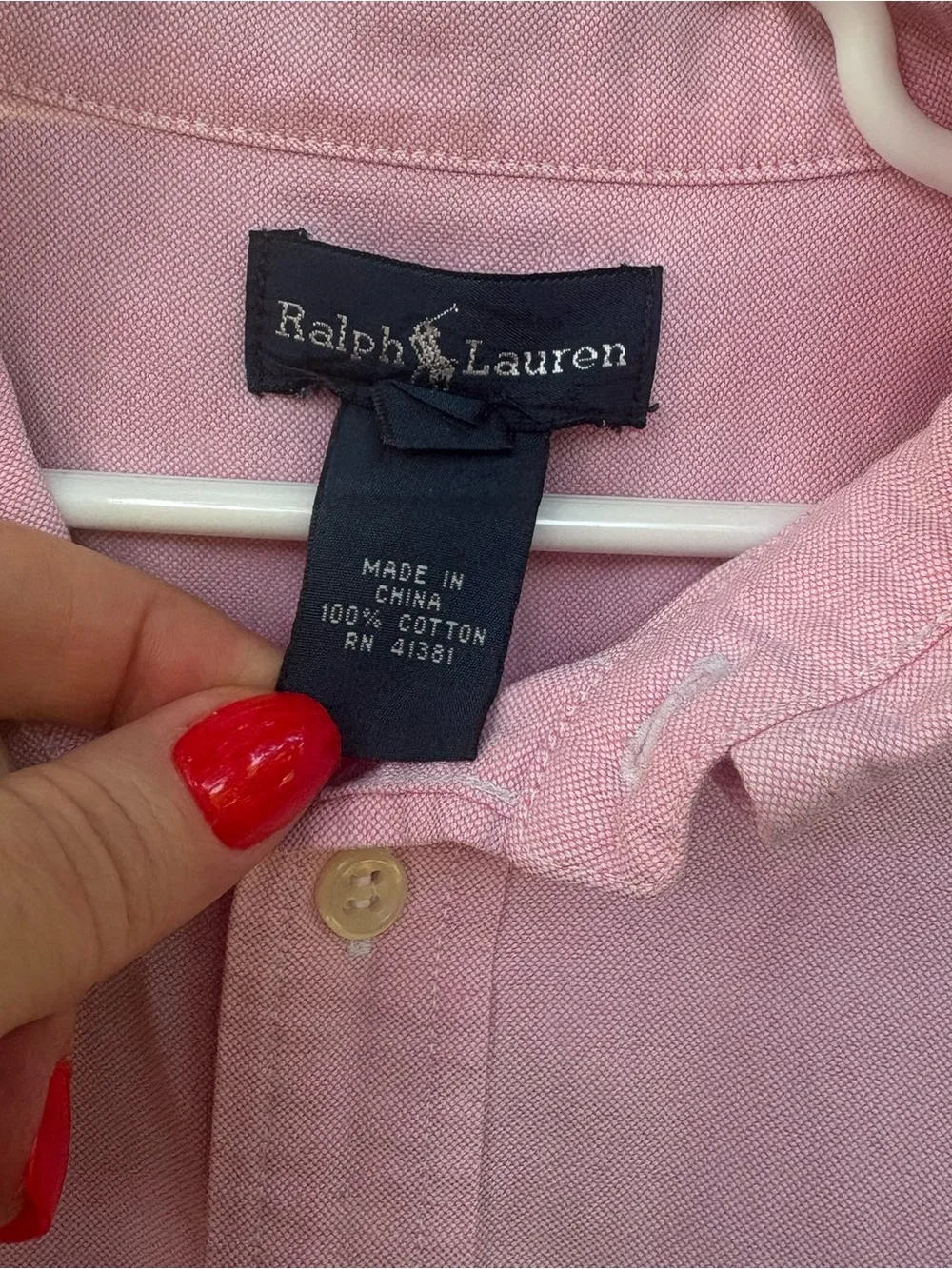RALPH LAUREN BOYS LONG SLEEVE BUTTON DOWN COLLARED DRESS SHIRT COTTON GUC